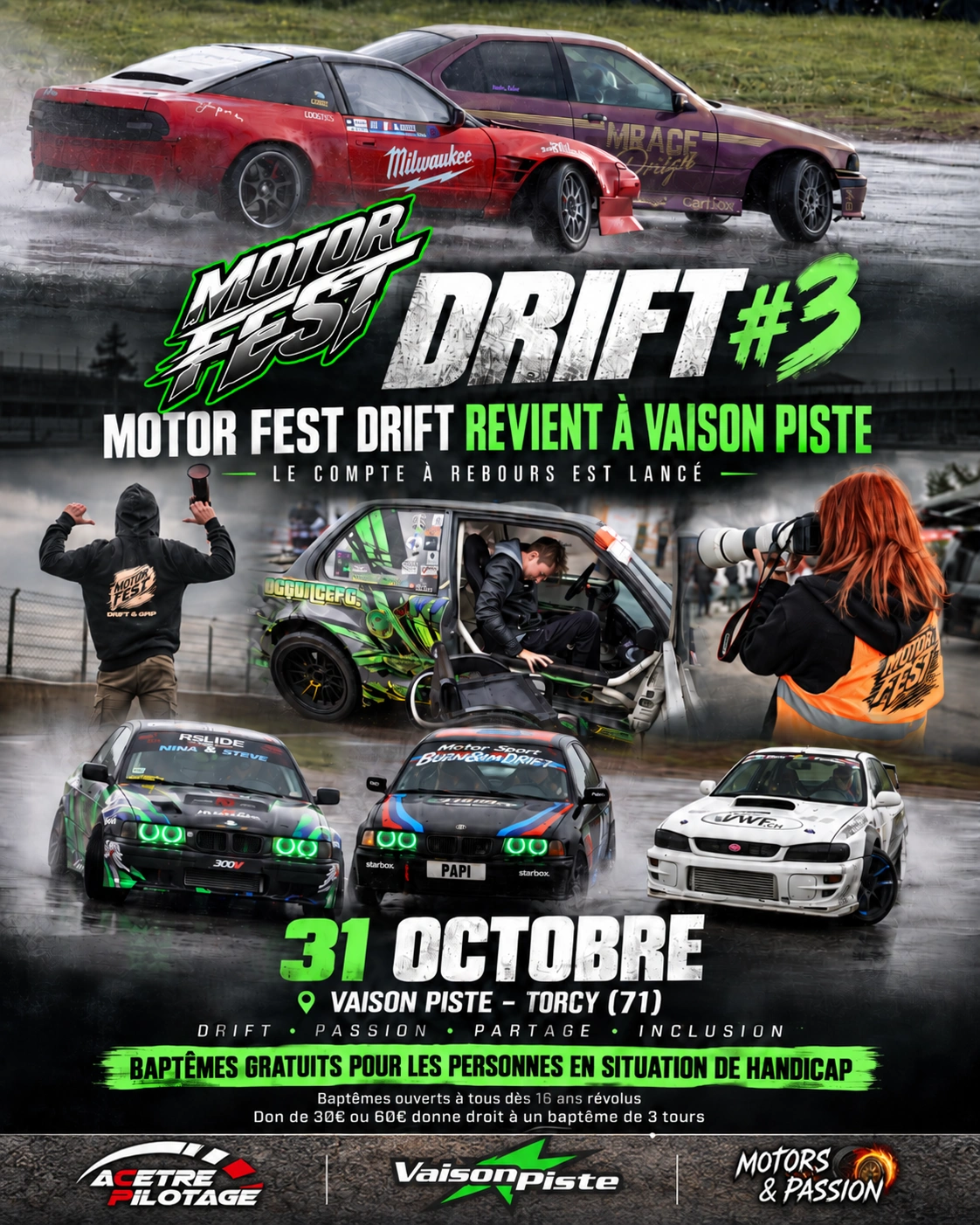 Affiche MOTOR FEST DRIFT du 31 octobre 2026 à Vaison Piste