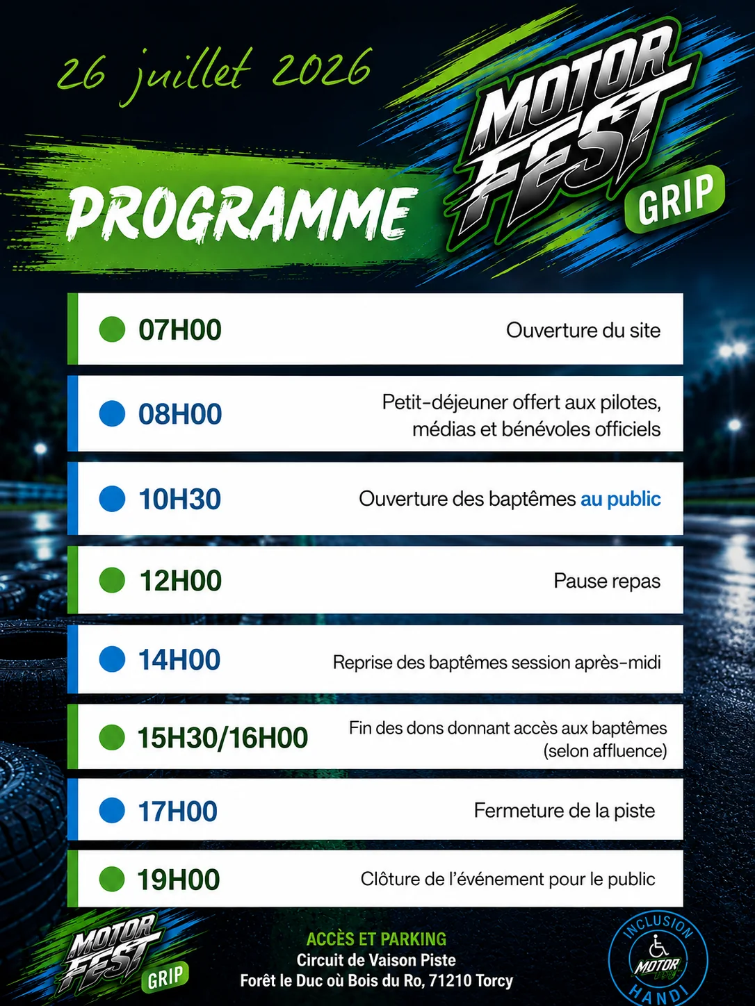 Programme MOTOR FEST Grip 2026